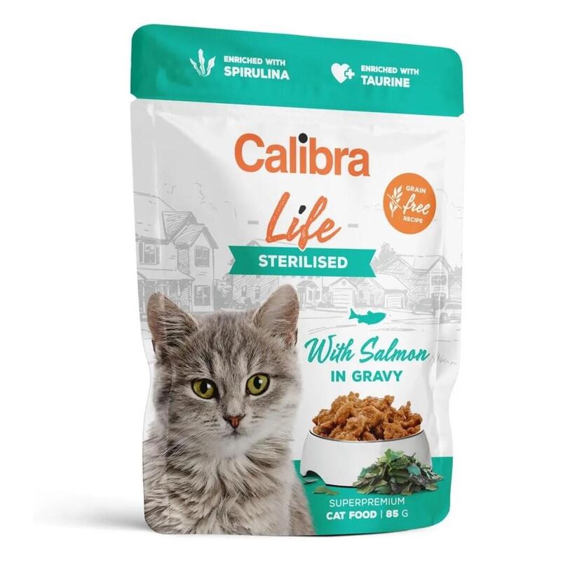 Calibra Cat Life Pouch Sterilised Salmon 85g