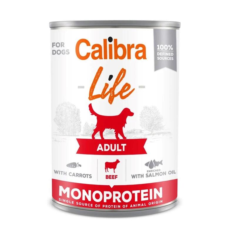 Calibra Dog Life Adult Beef With Carrots 400g