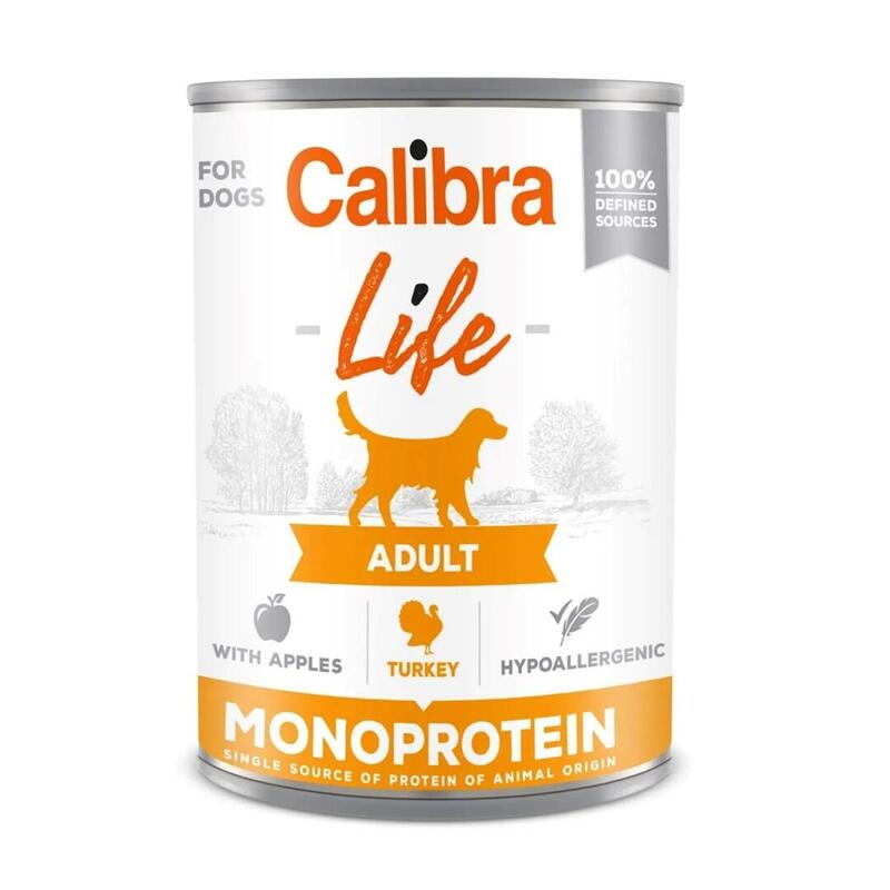 Calibra Dog Life Adult Turkey With Apples 400g