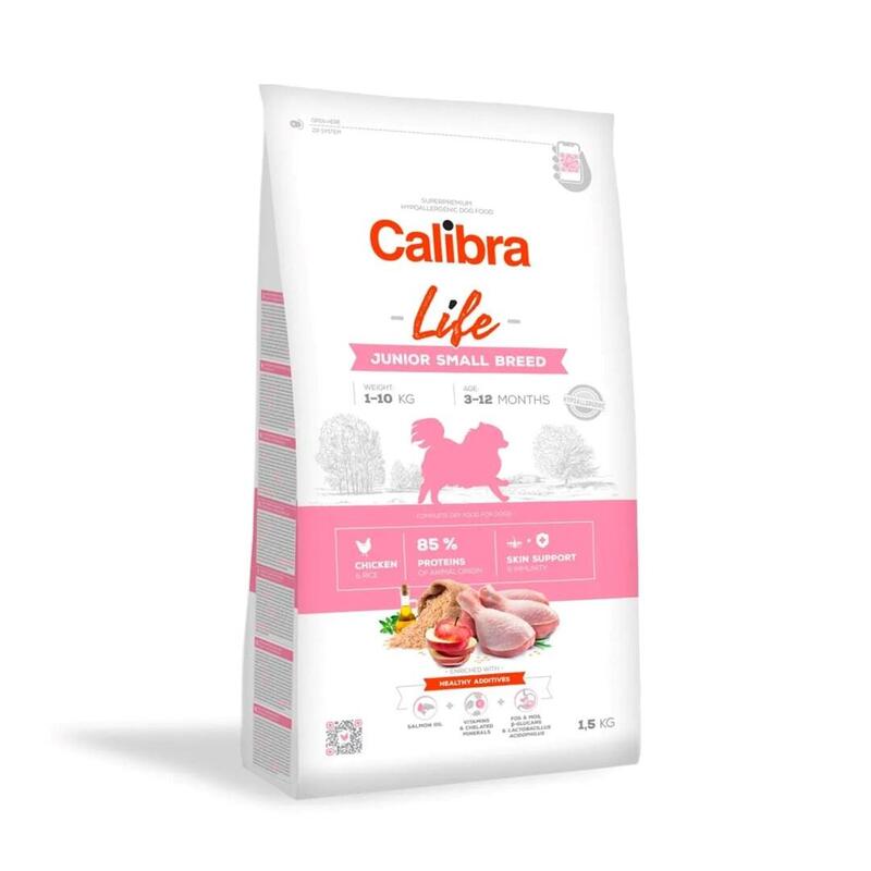 Calibra Dog Life Junior Small Breed Chicken - Alimento Seco Para Perros - 1,5kg