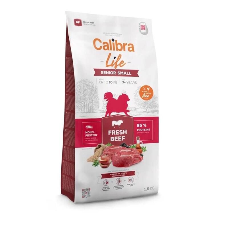 Calibra Dog Life Senior Small Fresh Beef - Alimento Seco Para Perros - 1,5kg