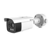 Cámara Bullet Ip Biespectro 5mp Térmica 3.6mm 256×192 Y Óptica 4.3mm 2688×1944 Ik10