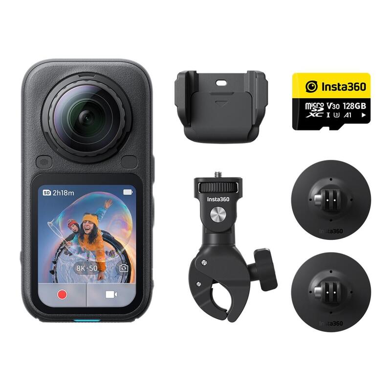 Cámara De Acción Insta 360 X6 Motorcycle Bundle - Negro