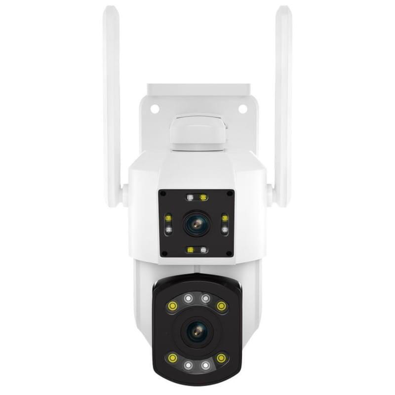 Cámara De Seguridad Escam Pt210 Lente Dual, Wifi, Detector De Movimiento Blanco