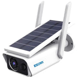 Cámara De Seguridad Ip Escam Qf180 Solar 3mp Wifi Blanco