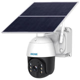 Cámara De Seguridad Ip Escam Qf724 Solar 4g/Lte 24 Horas De Grabación Blanco