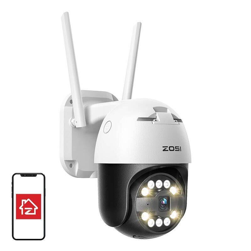 Zosi C296 5mp 3k Wifi P/T Poe Ip66 Blanco + Tarjeta Microsd 32gb