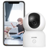 Cámara De Seguridad Ip  Zosi C518 3mpx Visión Nocturna Ia P/T Wifi 5g Blanco + Tarjeta Microsd 32gb