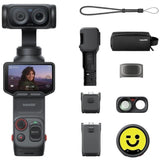 Cámara Digital Deportiva Insta360 Luna Ultra Pack Creador 4k Ángulo De Visión 360  Negra