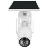 Cámara  Xiaovv P15s 3 Mp 2k 4g/Lte Visión Nocturna Panel Solar Blanco  De Seguridad Para Exteriores