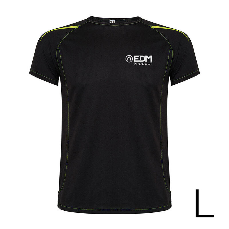 Camiseta Deportiva Negra Talla-L Roly