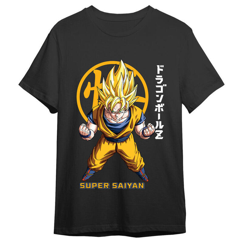 Camiseta Goku Super Saiyan Kanji Dragon Ball Z Adulto Talla S