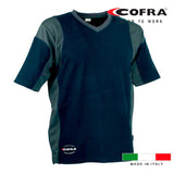 Camiseta Java Azul Marino/Gris Oscuro Cofra Talla S