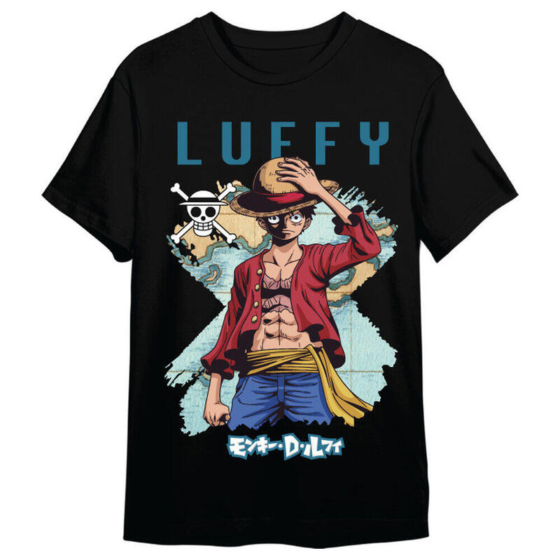 Camiseta Monkey D. Luffy Map One Piece Adulto Talla Xl