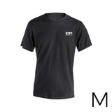 Camiseta Negra Talla-M Manga Corta Bordada