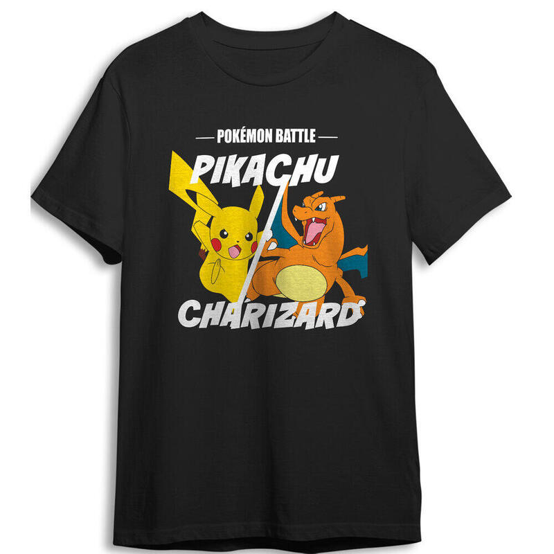 Camiseta Pikachu Vs Charizard Pokemon Infantil Talla 10