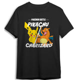 Camiseta Pikachu Vs Charizard Pokemon Infantil Talla 12