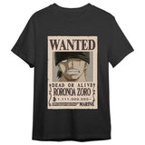 Camiseta Roronoa Zoro Wanted One Piece Adulto Talla 2xl