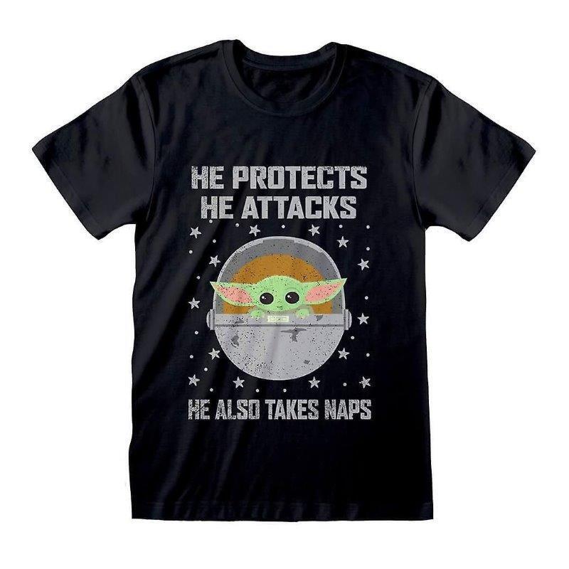 Camiseta The Mandalorian - Protects & Attacks - 2xl