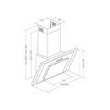 Campana Akpo Wk-4 Nero Eco 50 Wall-Mounted White