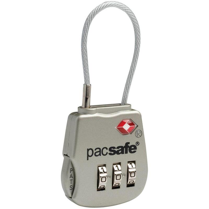 Candado Pacsafe Prosafe 800 Tsa Cable Combination Lock Silver