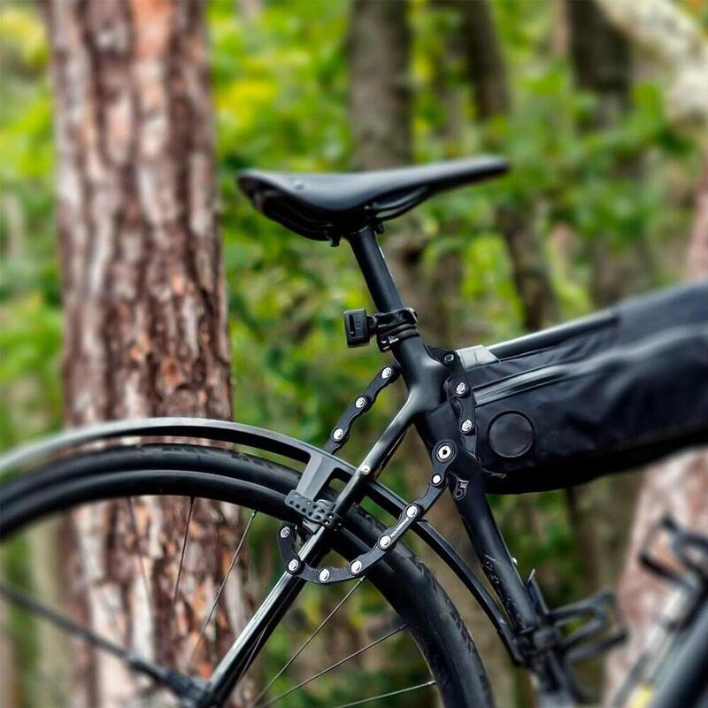 Candado Para Bicicleta Plegable Rockbros Wd795 Negro Con Llave