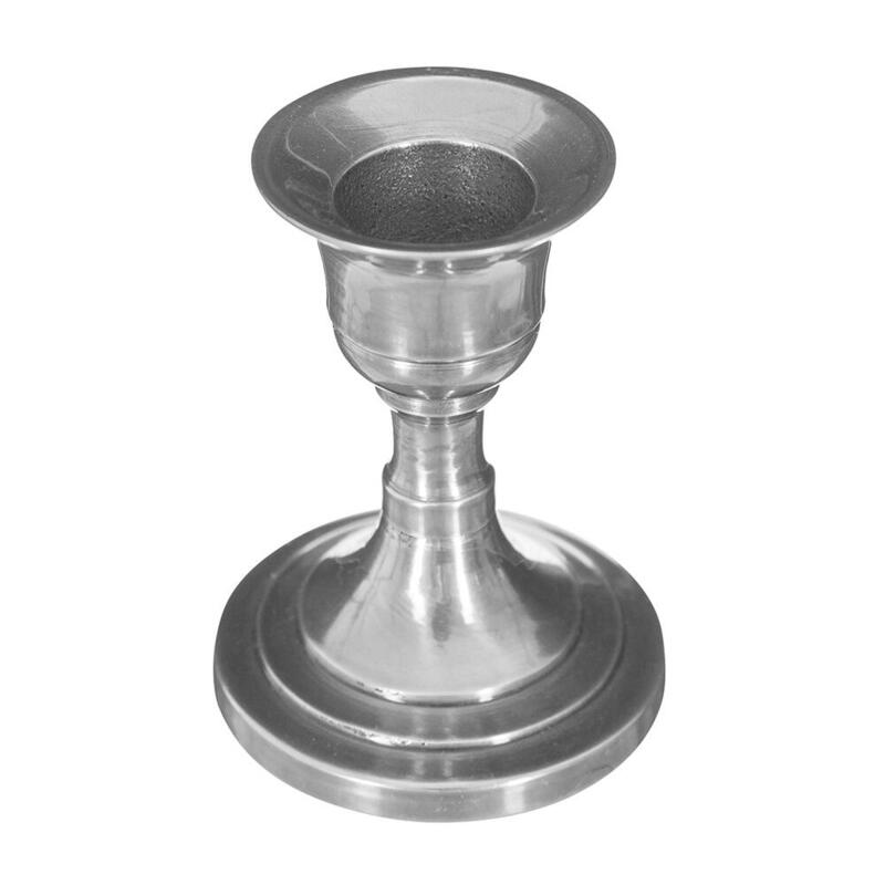 Candelabro De Metal Plateado 8x6cm Modelos Surtidos