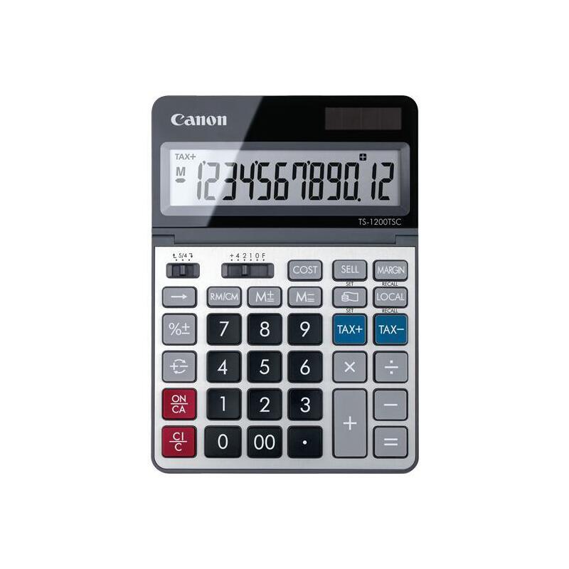 Canon Ts-1200tsc Calculadora Escritorio Calculadora Básica Metálico (Ts-1200tsc Dbl Emea - Desktop Calculator)