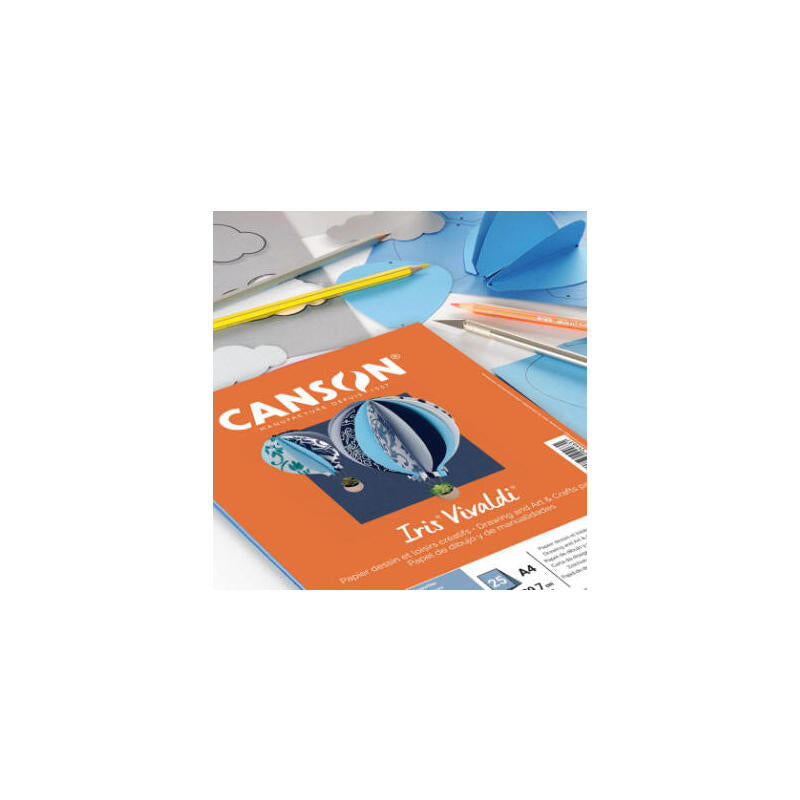 Canson Guarro Pack De 50 Cartulinas Iris A4 De 185g - 21x29.7cm - Color Verde Menta