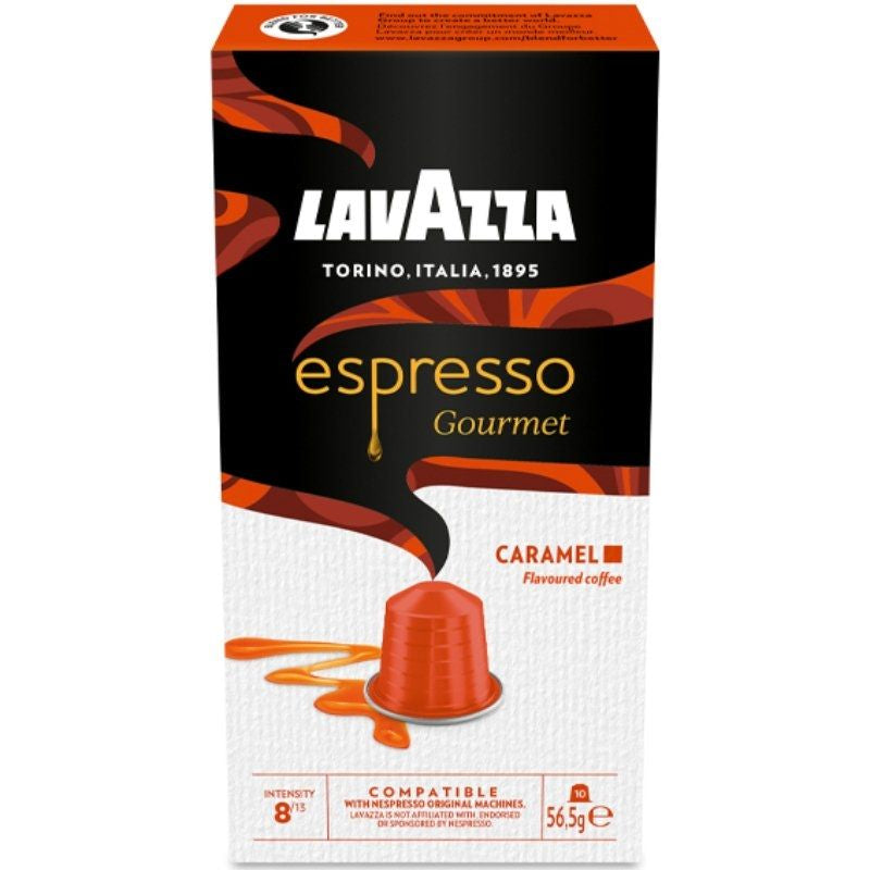 Cápsula Lavazza Espresso Gourmet Caramel Para Cafeteras Nespresso Caja De 10