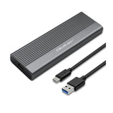 Carcasa Qoltec 52267 Para Unidad Ssd M.2 Sata Ngff Usb-C De Alta Velocidad De 2 Tb, Color Gris