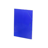 Carchivo Carpeta 3 Solapas Folio C/Gomas Cartón Brillo Luz Azul Marino