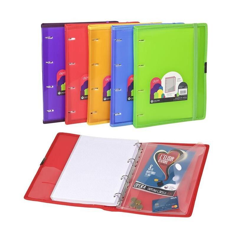Carchivo Carpeta 4 Anillas 16mm Carpeblock Dune Pp 120 Hojas Con Goma A5 Surtidos