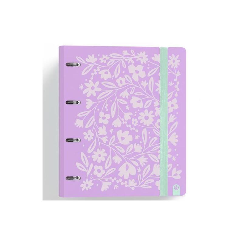 Carchivo Carpeta Anillas 4x35mm Carpeblock 360 C/Recambio 100h 90gr 4 Separadores Pp Rígido Foam Violeta