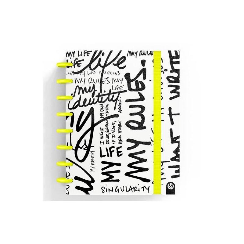 Carchivo Cuaderno Ingeniox Edit My Life A5 80h 100gr Rayas Amarillo Neón