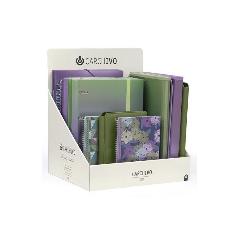 Carchivo Expositor Sobremesa Surtido Capsule Verde/Malva 2023