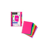 Carchivo Separadores Multitaladro 11 Pp Opaco Extra Rígido 6 Posiciones A4 Surtidos Pastel