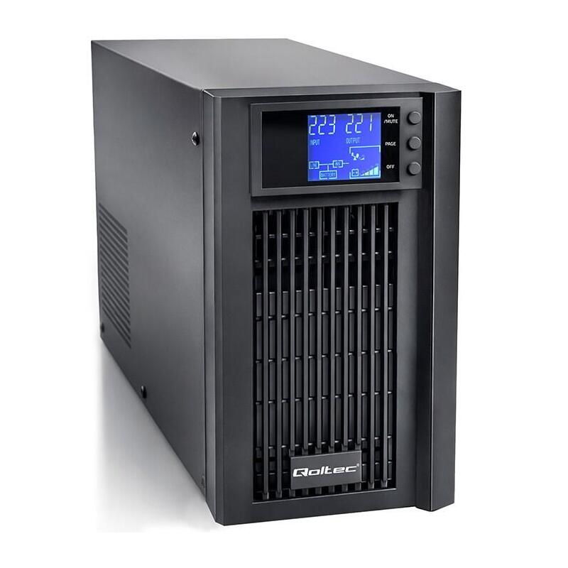 Qoltec Pure Sine Wave Ups Emergency Power Supply 2kva 1600w Avr Lcd