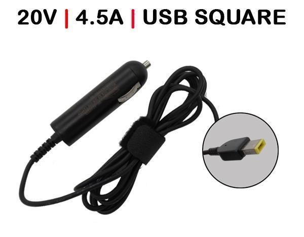 Cargador De Coche Para Portátil Lenovo 20V 4.5A Usb Square 90W