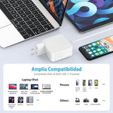 Cargador Compatible Apple / Android / Portatil Usb Tipo-C  5-20v-3,25a  Max 65w Blanco