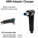 Cargador Compatible Hp 65w 19.5v 3.33a 4.5* 3.0mm Punta Azul