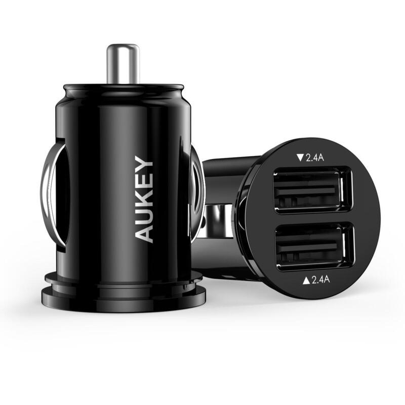 Cargador De Coche Aukey Cc-S1 (2x Usb - Negro)