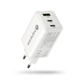 Cargador De Pared Blanco Gan Qc 4+ 65w 1xusb 2xusb-C Sc-655q
