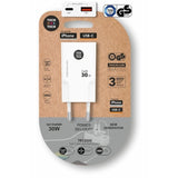 Cargador De Pared Gan Tech One Tech Gan Tec2230 1xusb Tipo-C 1xusb 30w Blanco