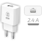 Cargador De Pared Tech One Tech Tec2904 1xusb 2.4a Blanco