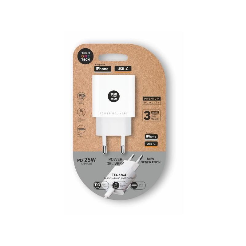 Cargador De Pared Techonetech  Usb-C Pd 3.0 25w - Ultrarapido