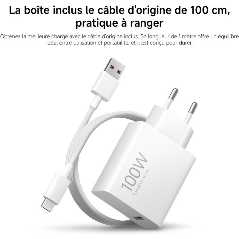 Cargador De Pared Xiaomi 100w Combo De Carga Usb Tipo A Blanco - Bhr095veu