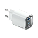 Cargador De Red 30w Gan Led Usb+Usb-C Cc229 Fast Charging Blanca