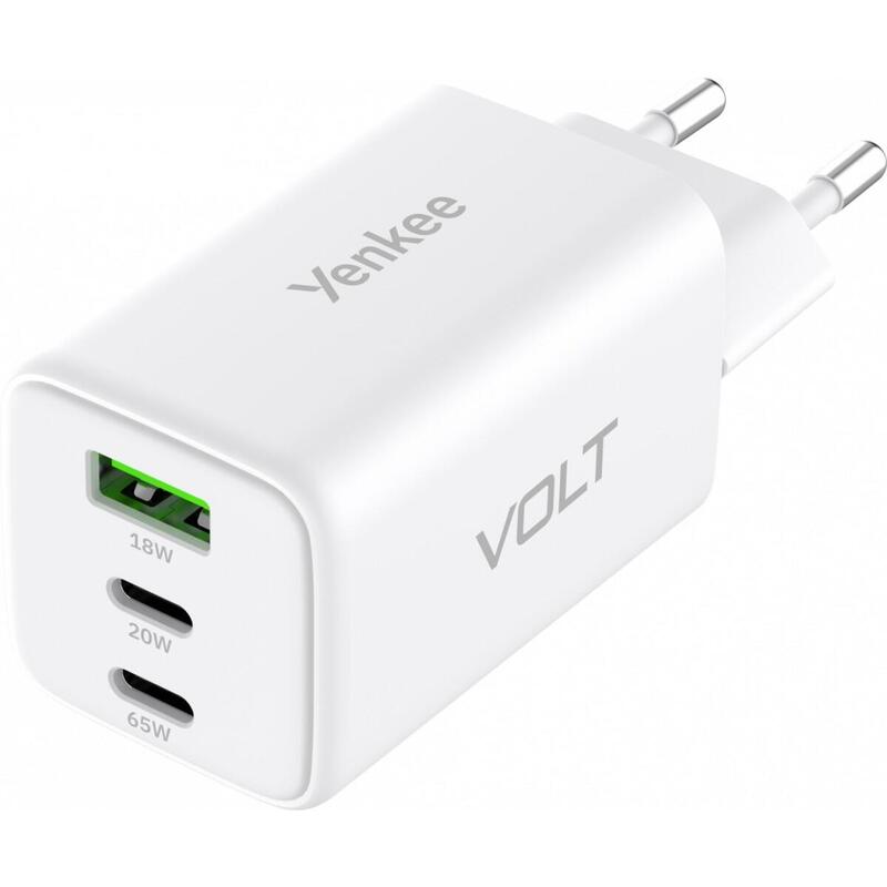 Cargador De Red 3xusb 65w 3,24a Power Delivery 3.0 Qc4.0