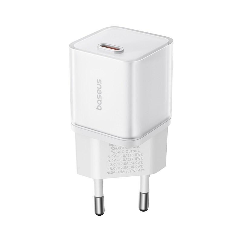 Cargador De Red Baseus Gan5s P10162504213-00  30w Blanco